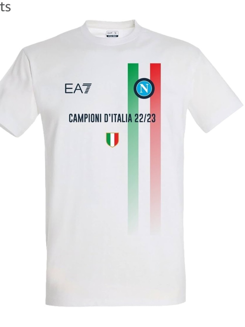 NEW🇮🇹EA7 Emporio Armani SSC Napoli "Campioni d'Italia 22/23" Celebrative T-Shirt